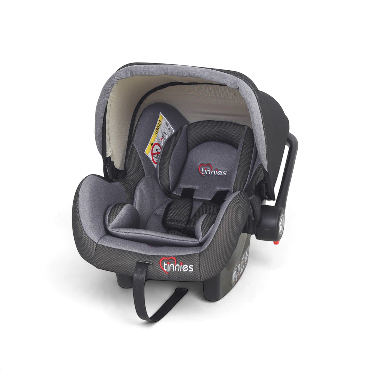 GREY BABY CAR SEAT & CARRIER – REAR-FACING, COMFORTABLE & SECURE