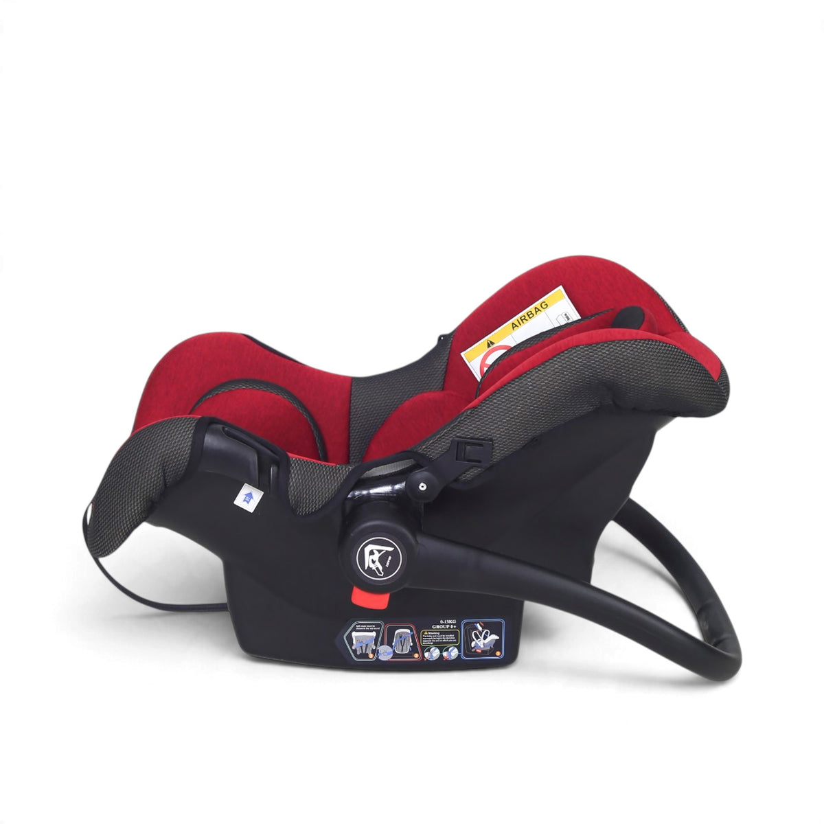 SECURE BABY CARRIER CAR SEAT – INFANT ROCKER WITH RETRACTABLE CANOPY RED