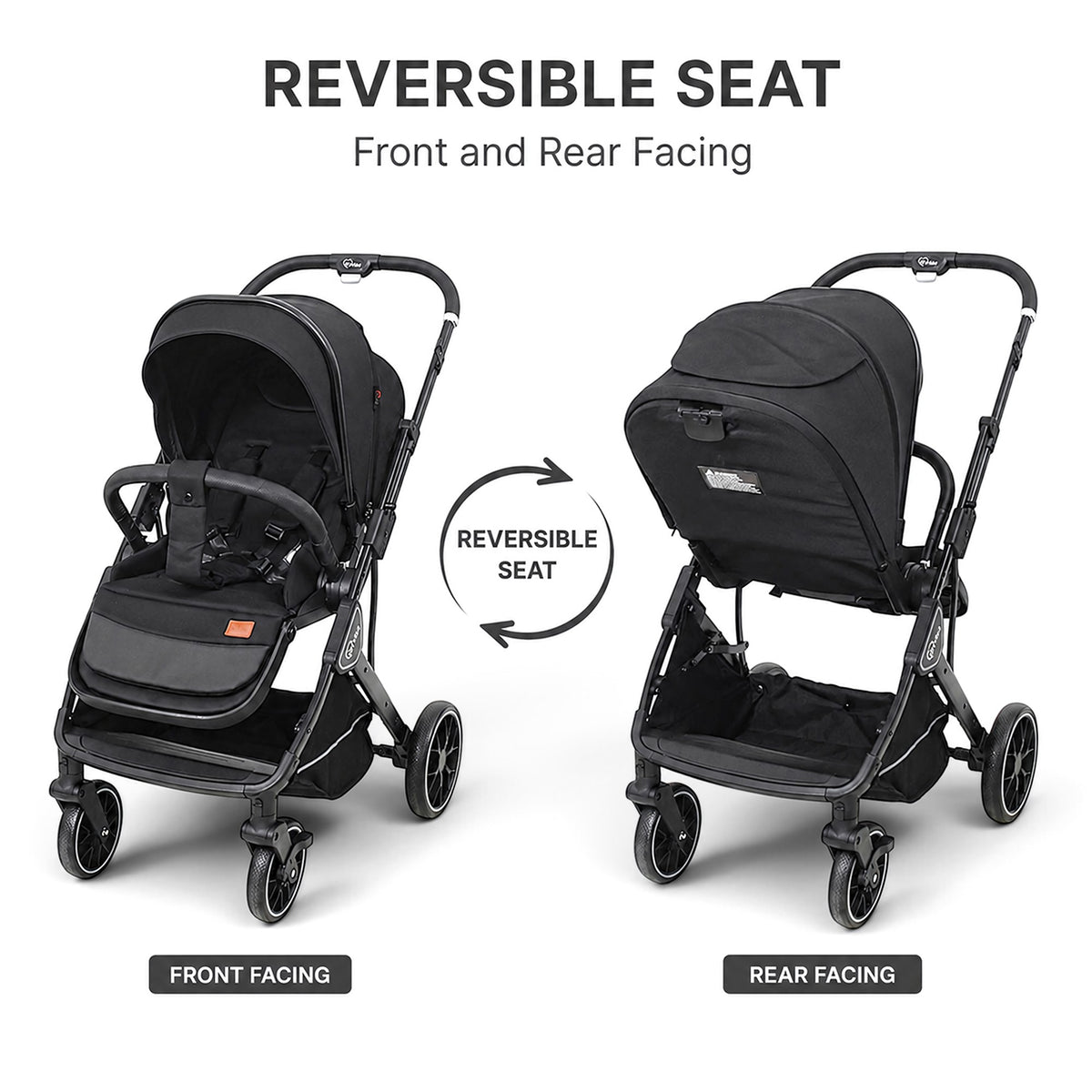 TINNIES REVERSIBLE STROLLER BLACK