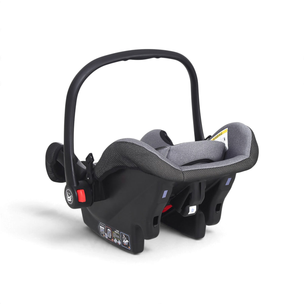 GREY BABY CAR SEAT & CARRIER – REAR-FACING, COMFORTABLE & SECURE