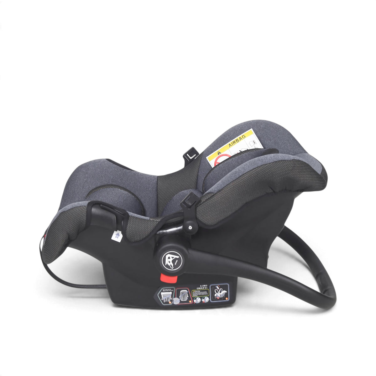 GREY BABY CAR SEAT & CARRIER – REAR-FACING, COMFORTABLE & SECURE