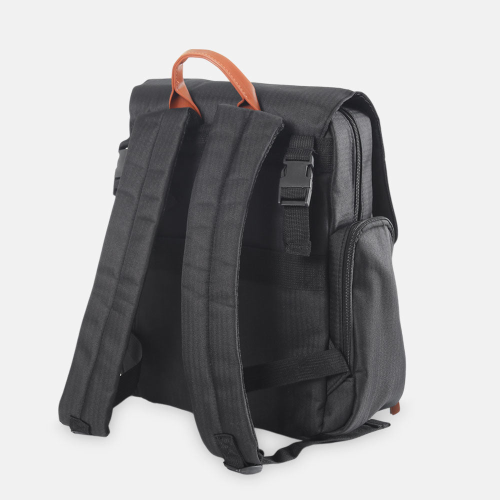 Tinnies Diaper Backpacks Black — Hands-Free Comfort for Modern Moms