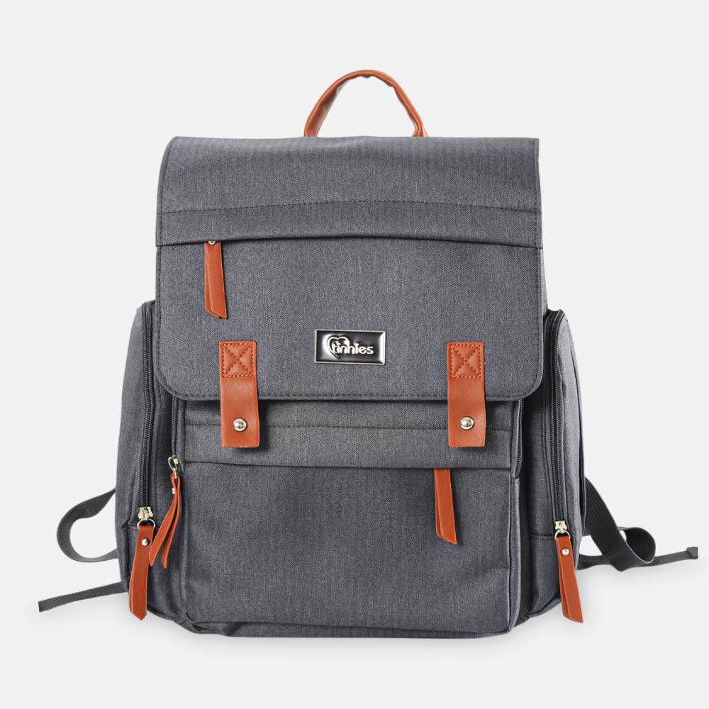 Tinnies Diaper Bags Grey— Smart, Spacious & Designed for Modern Moms