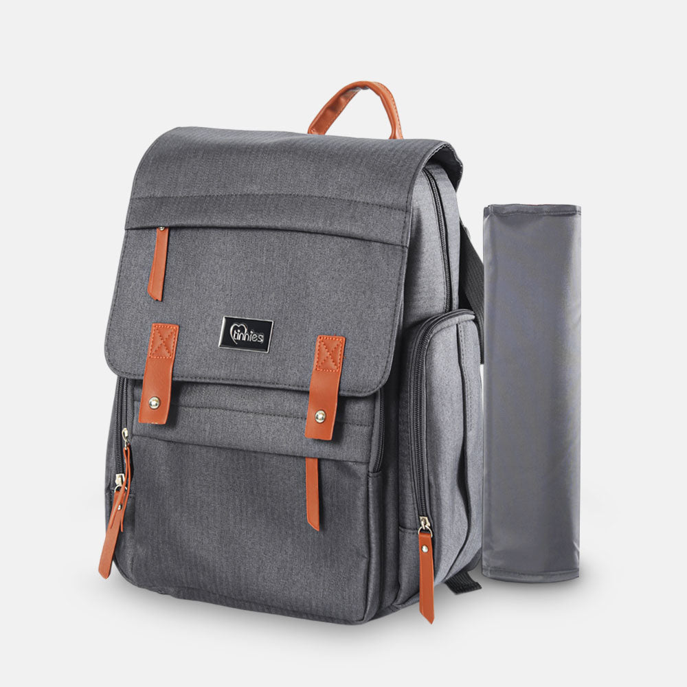 Tinnies Diaper Bags Grey— Smart, Spacious & Designed for Modern Moms