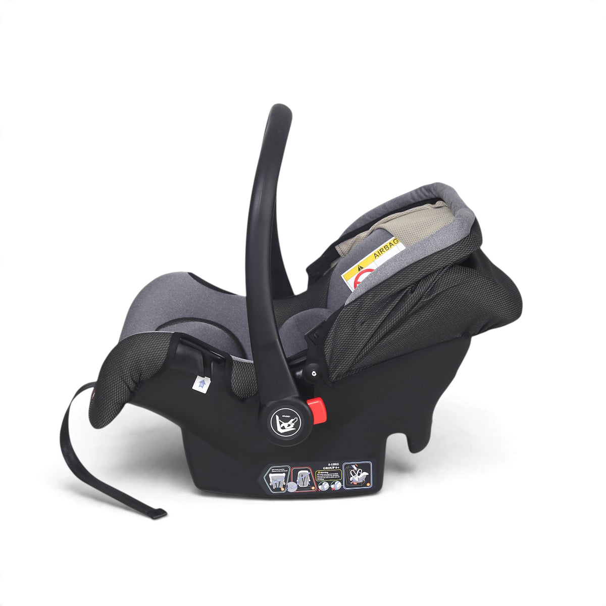 GREY BABY CAR SEAT & CARRIER – REAR-FACING, COMFORTABLE & SECURE