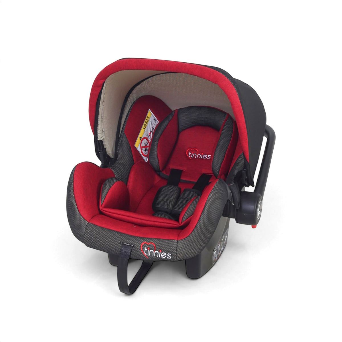 SECURE BABY CARRIER CAR SEAT – INFANT ROCKER WITH RETRACTABLE CANOPY RED