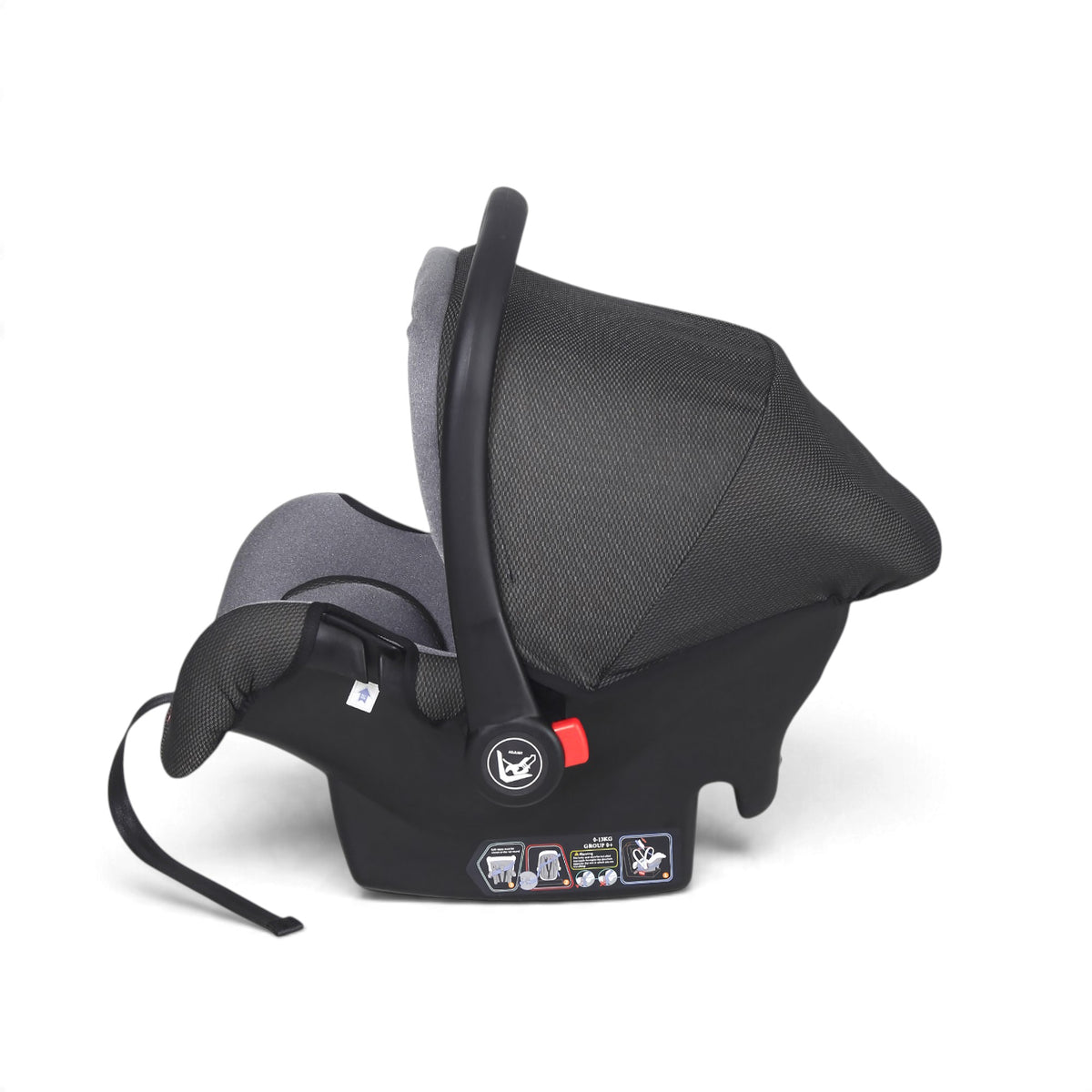 GREY BABY CAR SEAT & CARRIER – REAR-FACING, COMFORTABLE & SECURE