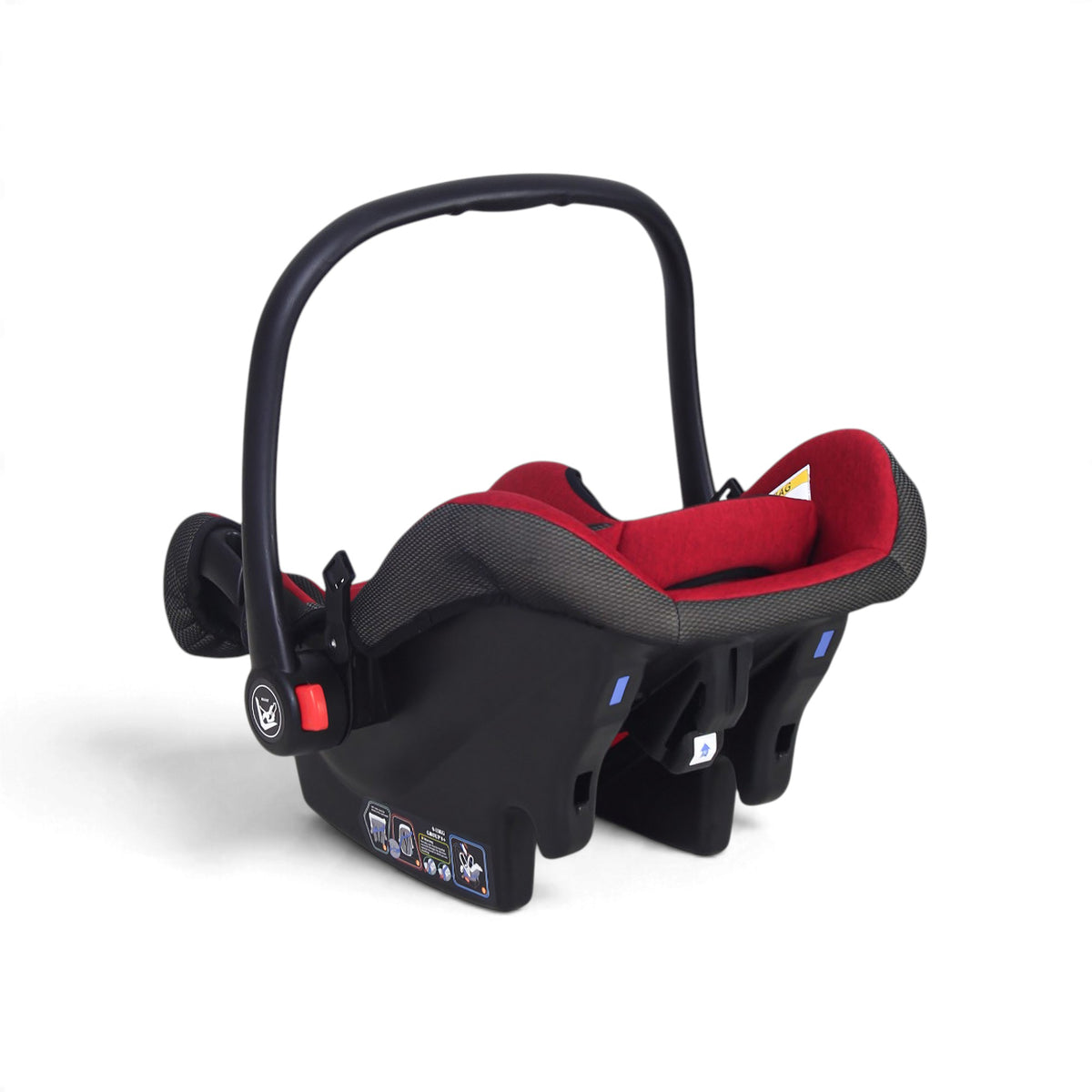 SECURE BABY CARRIER CAR SEAT – INFANT ROCKER WITH RETRACTABLE CANOPY RED