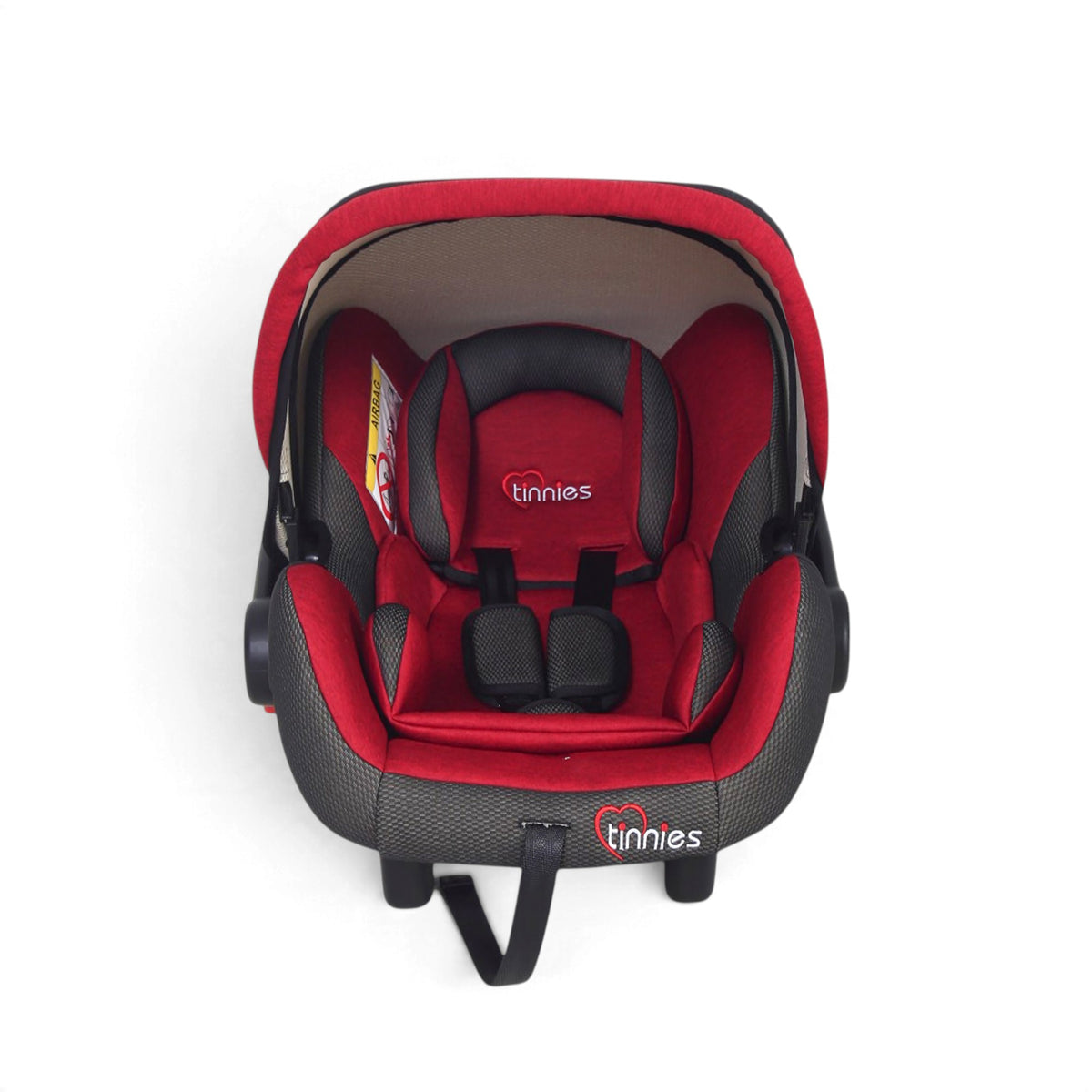 SECURE BABY CARRIER CAR SEAT – INFANT ROCKER WITH RETRACTABLE CANOPY RED