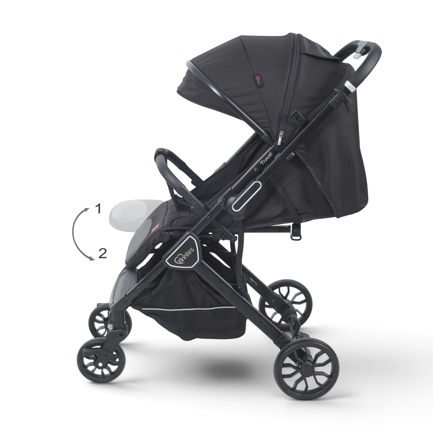 TINNIES TRAVEL STROLLER BLACK