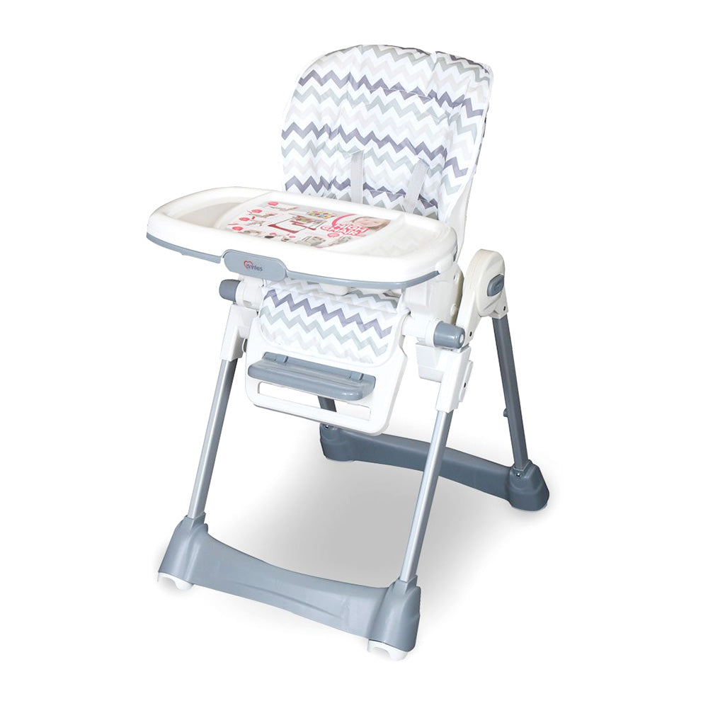 Baby High Chair - Grey Stripes