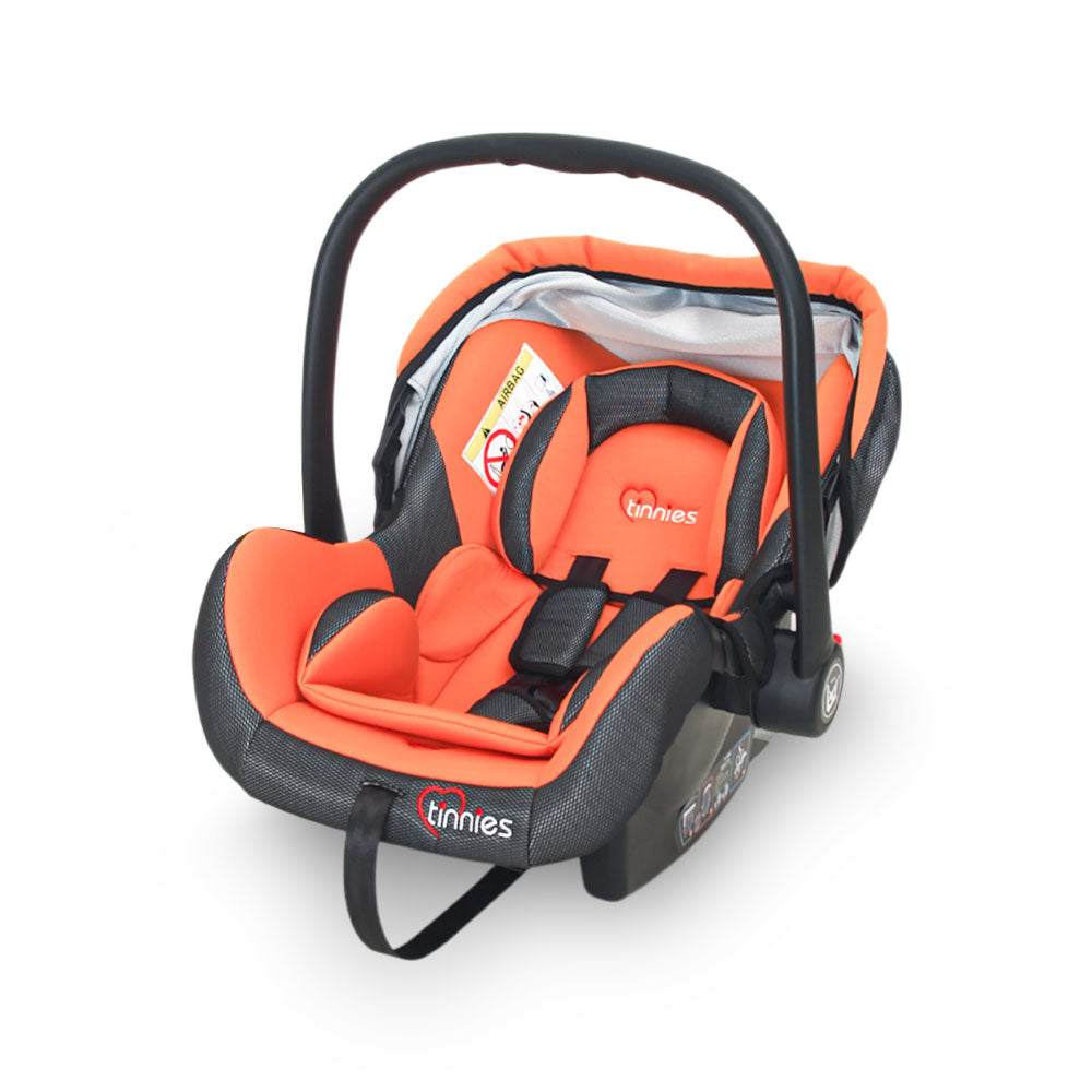 orange car seat and stroller BABY CAR SEAT & CARRIER – ORANGE (0–18M, UNISEX)– Tinnies | Mama's First Love