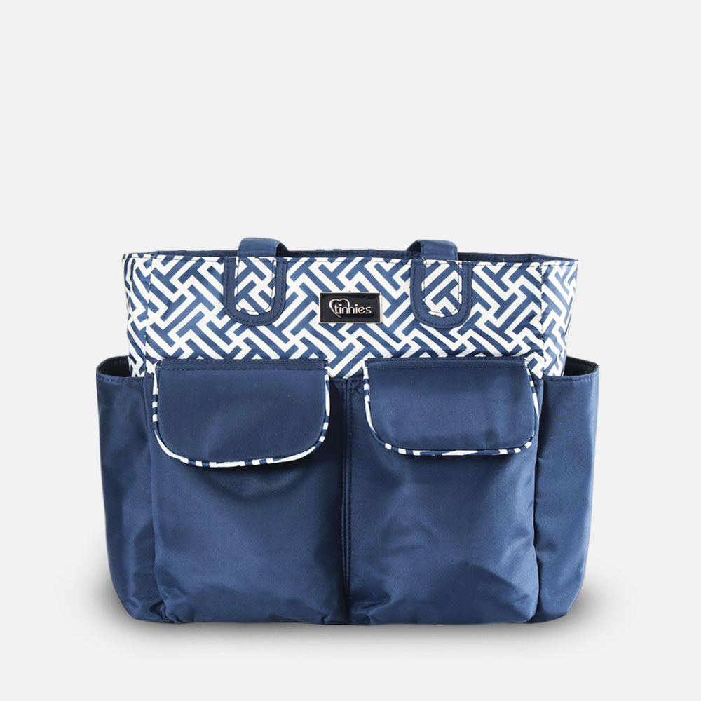 Tinnies Diaper Bags Navy Blue — Comfort, Space Elegance in One Bag