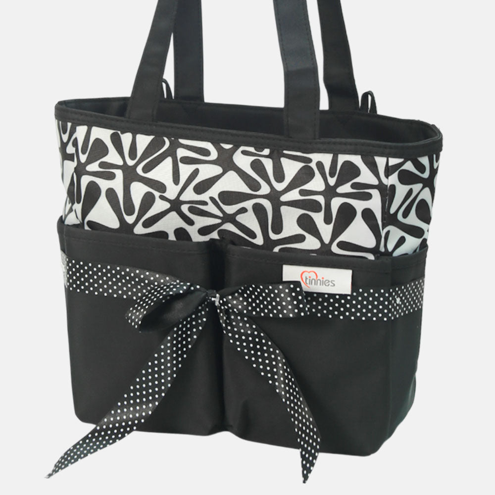 TINNIES DIAPER BAG – BLACK SMART & SPACIOUS