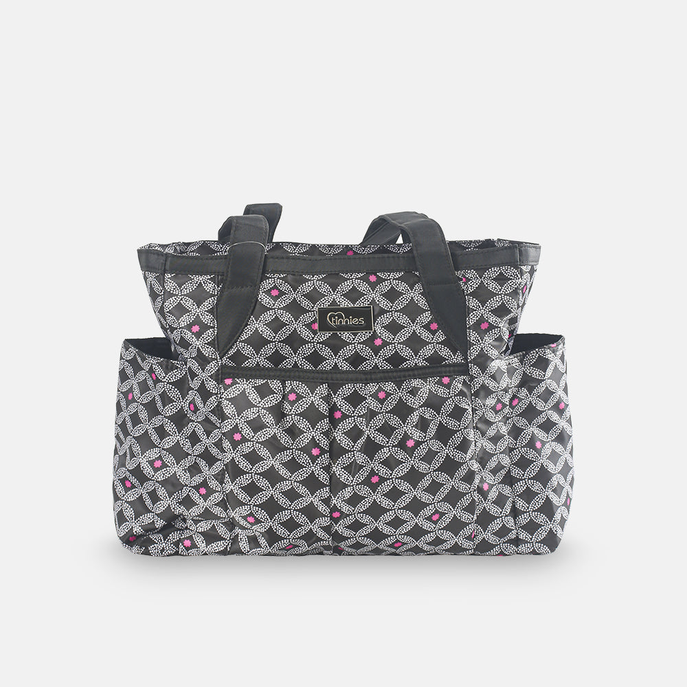 Baby Diaper Bag - Black Printed