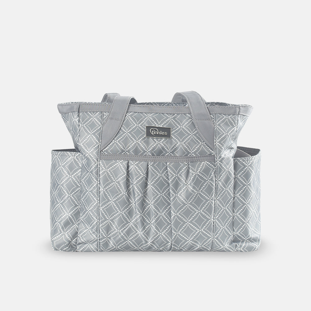 Baby Diaper Bag - Grey Printed