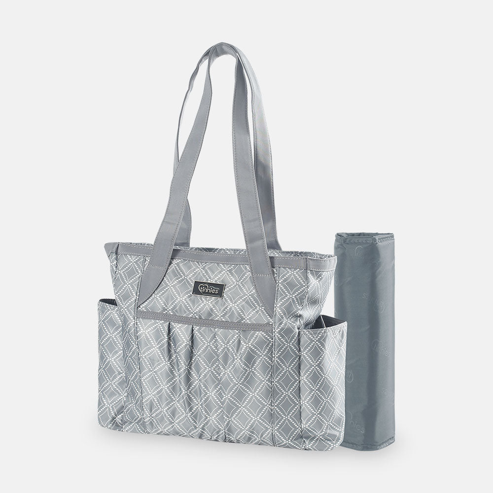 Baby Diaper Bag - Grey Printed