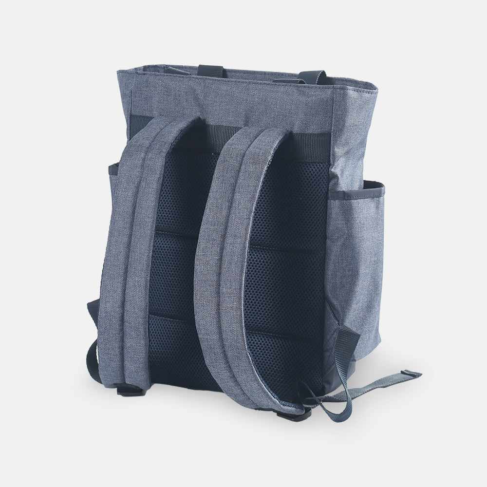 Baby Diaper Bag Pack Minimal Textured Blue– Tinnies