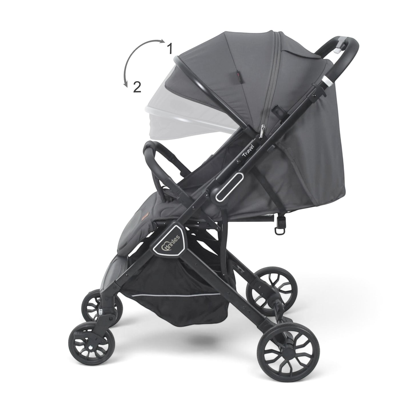 TINNIES TRAVEL STROLLER GREY