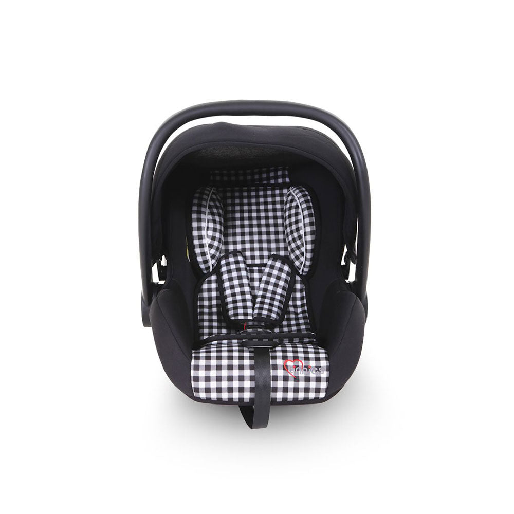 Baby Carry Cot - Black Check