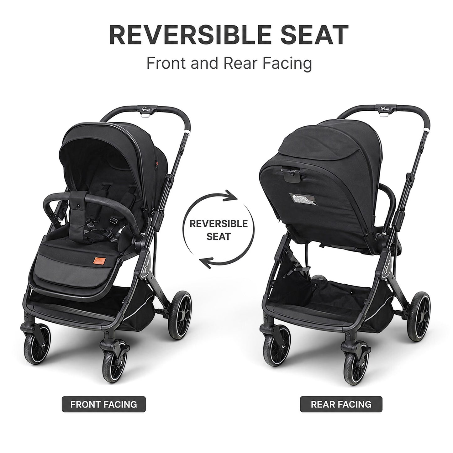 TINNIES REVERSIBLE STROLLER GREY
