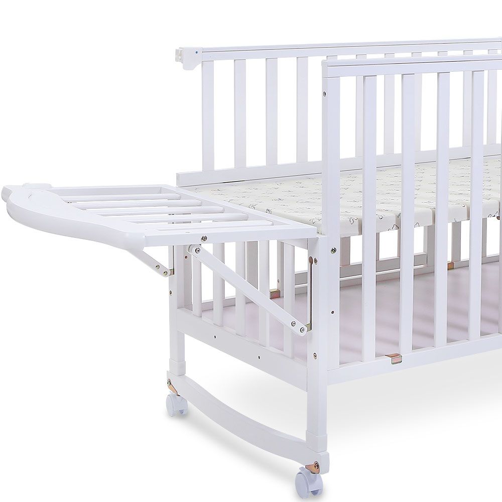 Wooden Cot - White