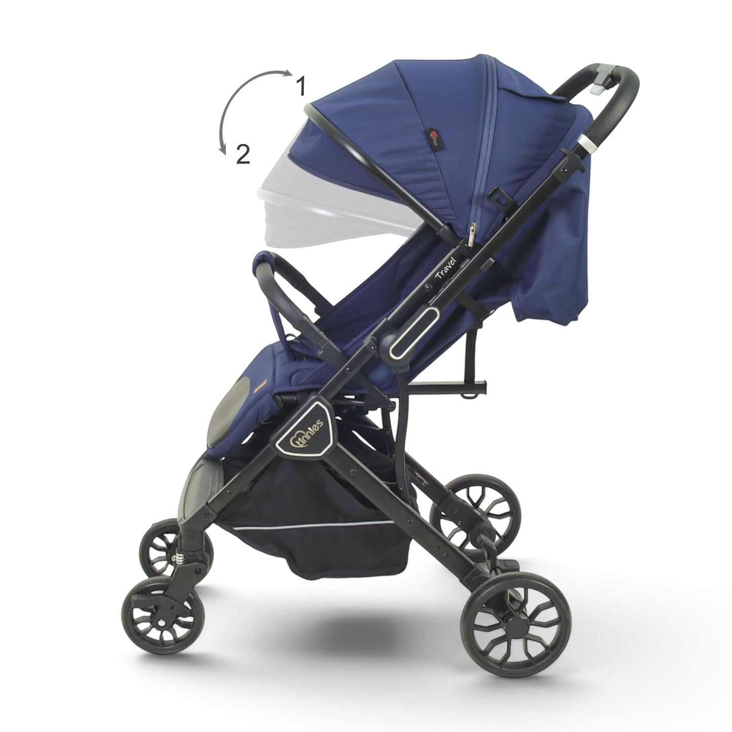 TINNIES TRAVEL STROLLER BLUE