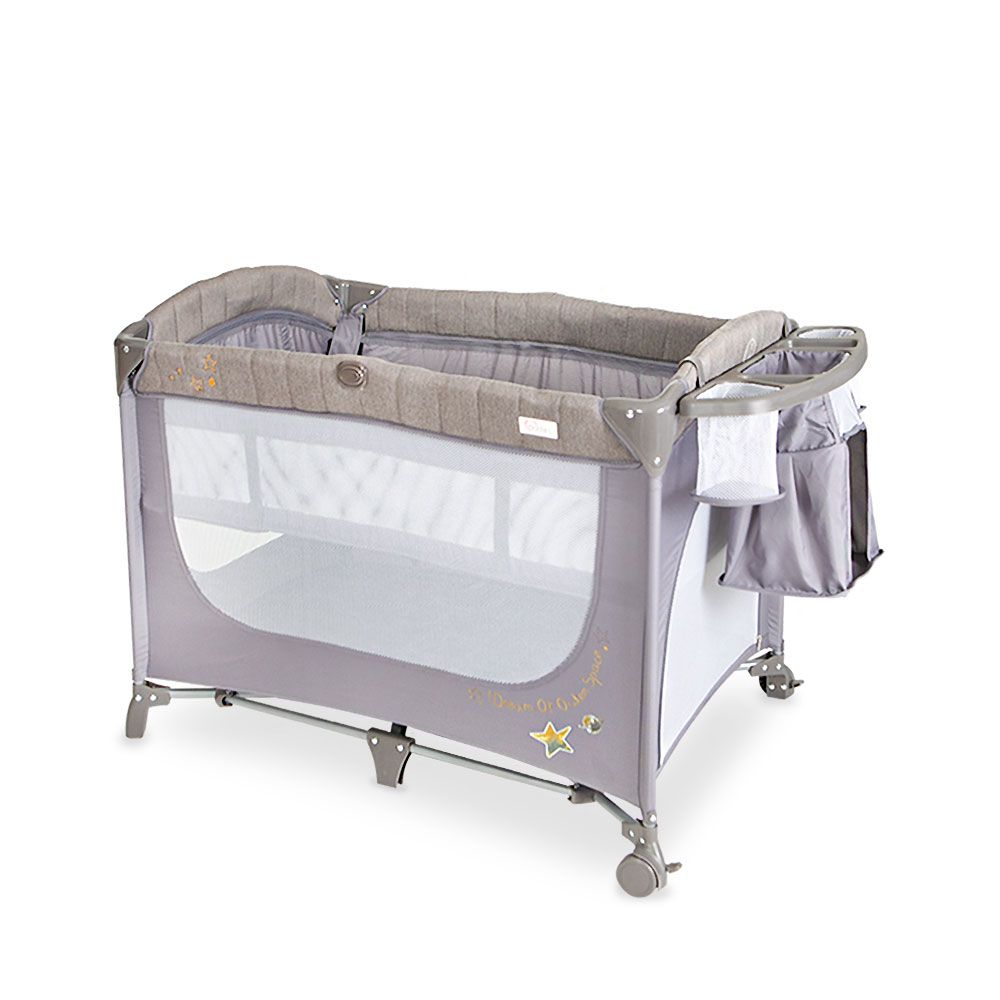 Drop Side Play Pen - Grey