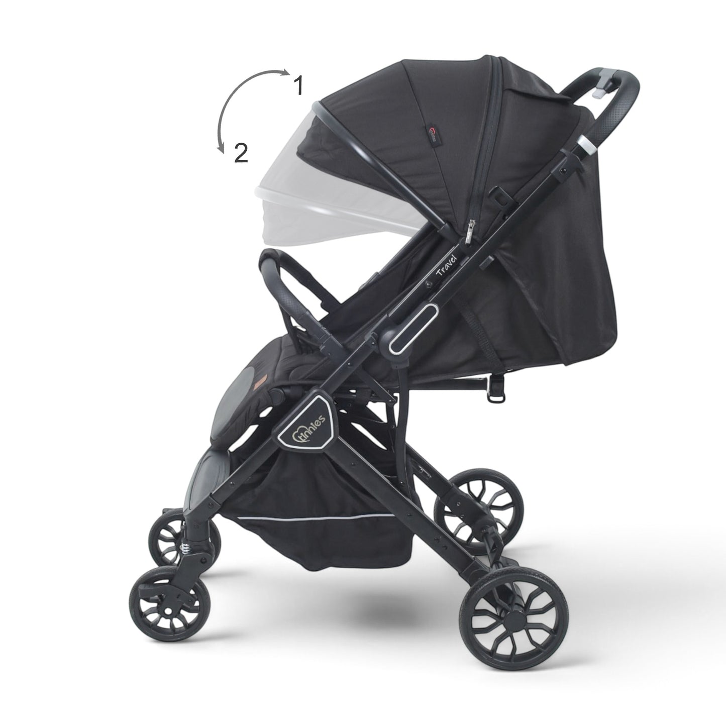 TINNIES TRAVEL STROLLER BLACK