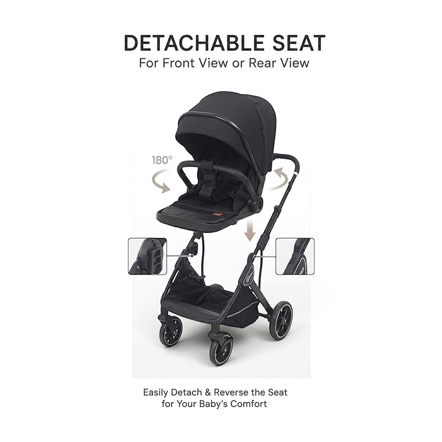 TINNIES REVERSIBLE STROLLER BLUE